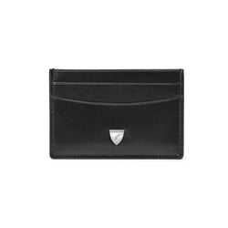 Aspinal of London Mens Black Italian Full-Grain Leather Slim Credit Card Holder