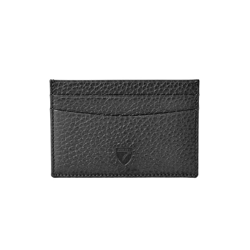 Aspinal of London Mens Black Leather Slim Credit Card Holder