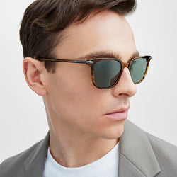 Aspinal of London Mens Brown Acetate Tortoiseshell Triton Sunglasses