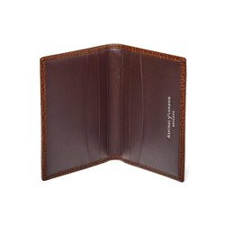 Aspinal of London Mens Brown Leather Double Fold Credit Card Holder