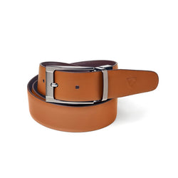 Aspinal of London Mens Brown Leather Smooth Reversible Belt