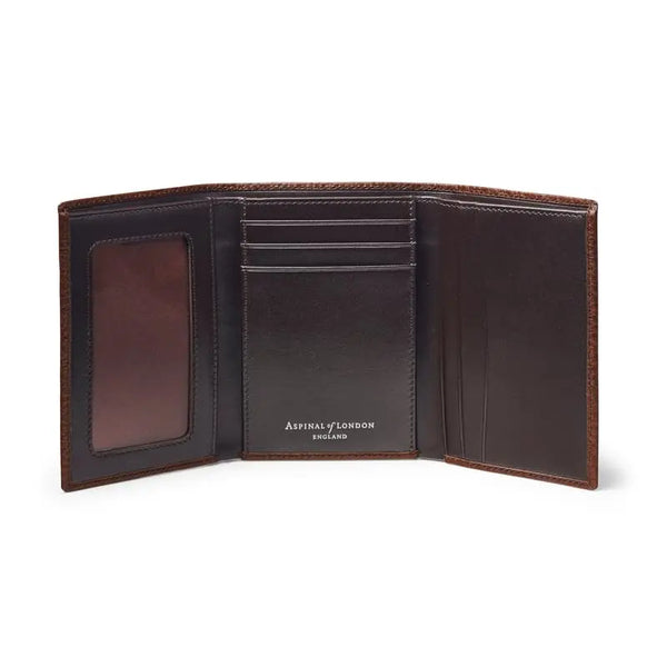 Aspinal of London Mens Brown Trifold Leather Wallet