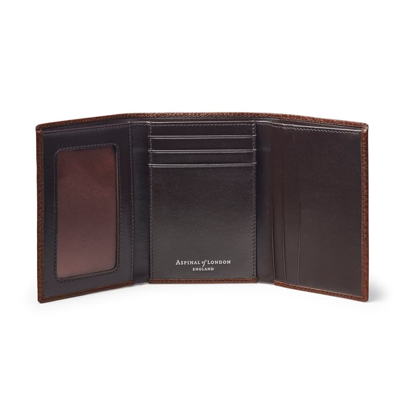 Aspinal of London Mens Brown Trifold Leather Wallet