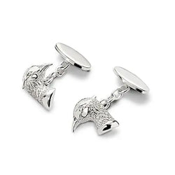 Aspinal of London Mens Sterling Silver Pheasant Cufflinks