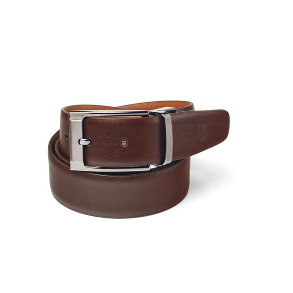 Aspinal of London Men's Tan Brown Leather Reversible Belt