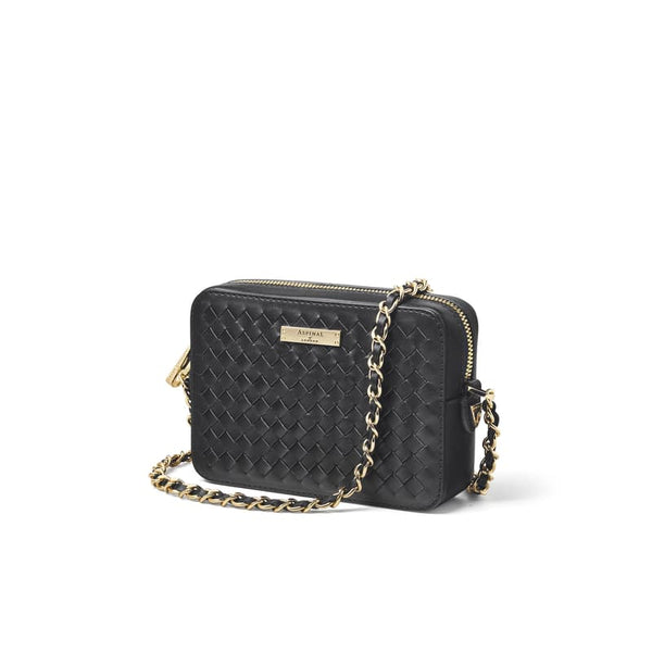 Aspinal of London Milly Leather Crossbody Bag in Black