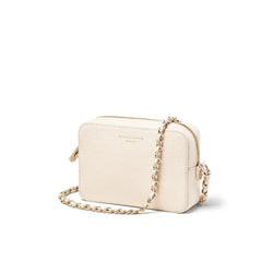 Aspinal of London Milly Leather Crossbody Bag in Ivory Pebble