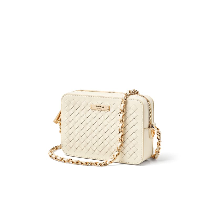 Aspinal of London Milly Leather Crossbody Bag in Ivory