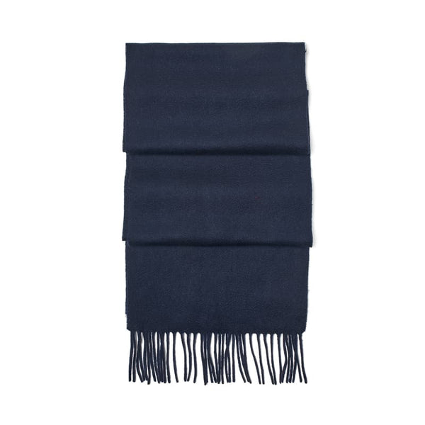 Aspinal of London Navy Blue Pure Cashmere Scarf