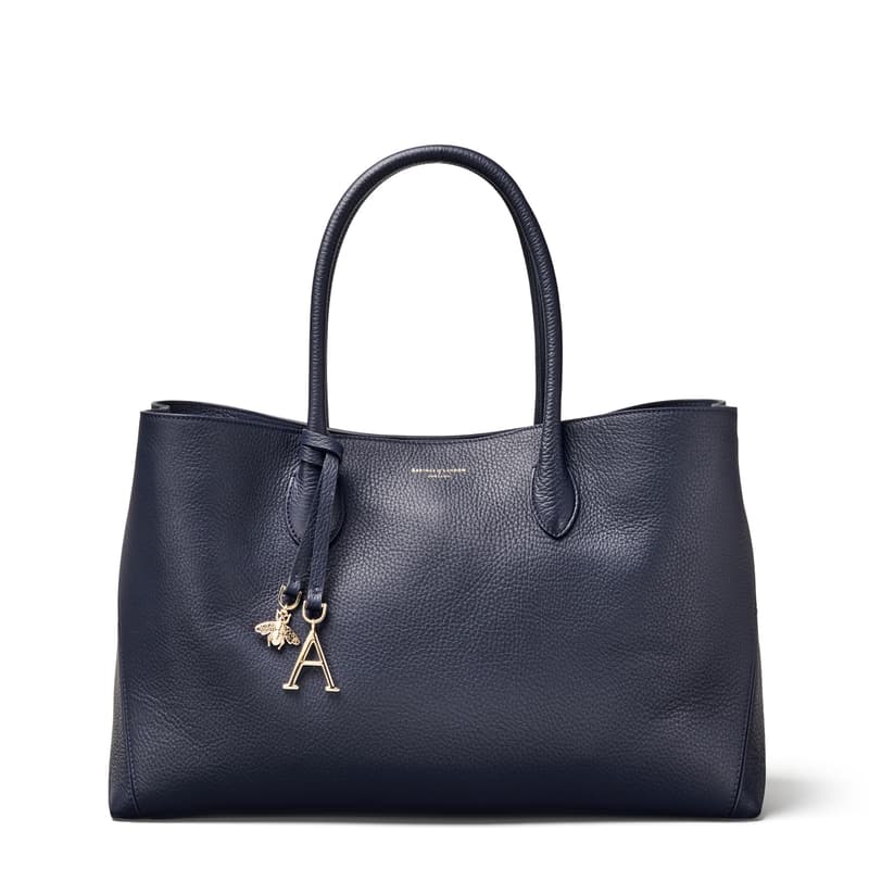 Aspinal of London Navy Blue Tote Bag