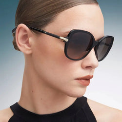 Aspinal of London Nova Sunglasses in Black Acetate