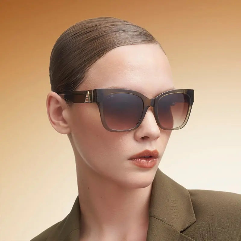 Aspinal of London Pasadena Sunglasses in Olive Green Acetate