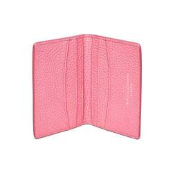 Aspinal of London Pink Leather Double Fold Credit Card Holder