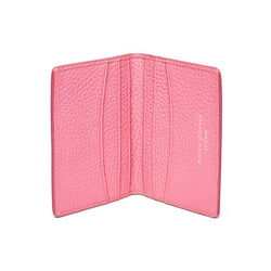 Aspinal of London Women's Pink Leather Double Fold Credit Card Holder