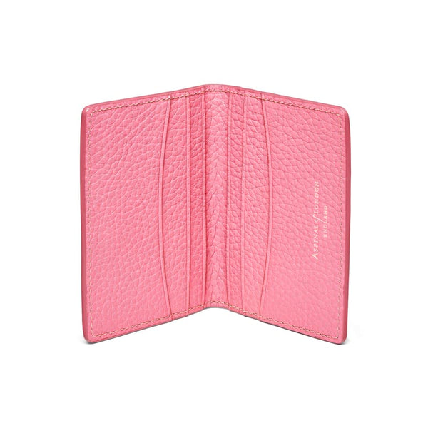 Aspinal of London Women's Pink Leather Double Fold Credit Card Holder