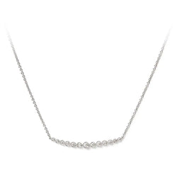 Aspinal of London Silver 18ct Diamond Demi Necklace