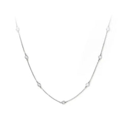 Aspinal of London Silver Diamond Celeste 18ct White Gold Necklace