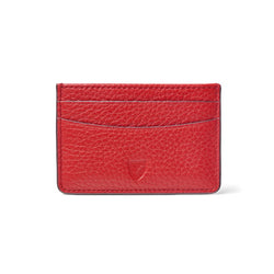 Aspinal of London Slim Credit Card Holder in Cardinal Red Pebble