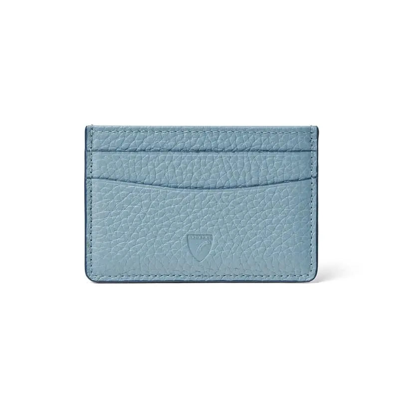 Aspinal of London Slim Credit Card Holder in Cornflower Blue Pebble