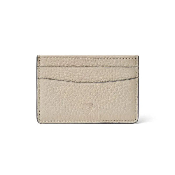 Aspinal of London Slim Credit Card Holder in Dove Grey Pebble