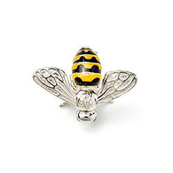 Aspinal of London Sterling Silver, Yellow and Black Bee Brooch