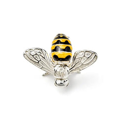 Aspinal of London Sterling Silver, Yellow and Black Bee Brooch