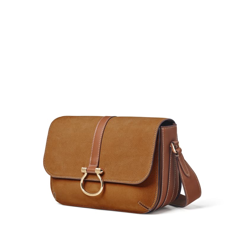 Aspinal of London Tan Brown Leather Bella Grande Leather Crossbody Bag