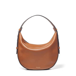 Aspinal of London Tan Brown Leather Hobo Crescent