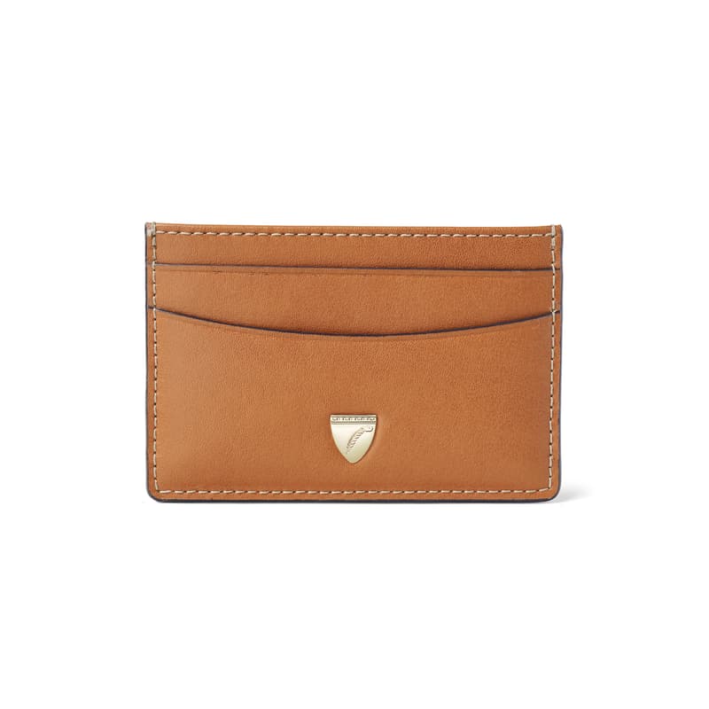 Aspinal of London Tan Brown Leather Slim Credit Card Holder