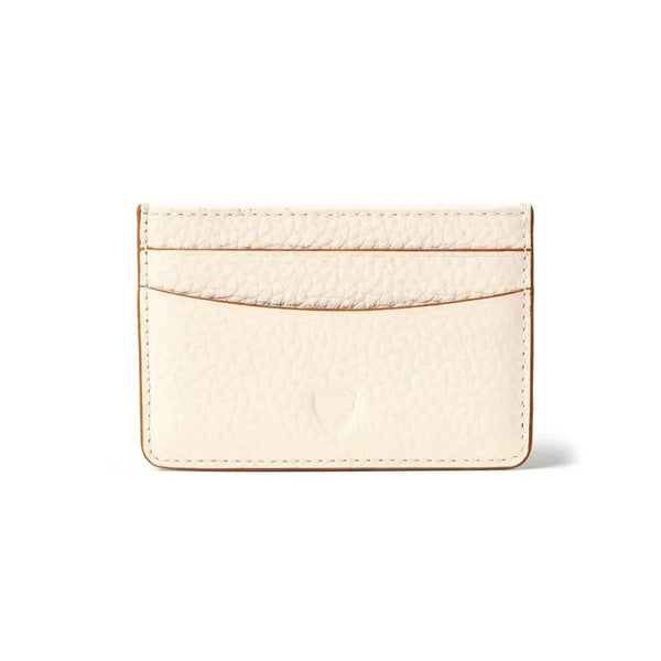 Aspinal of London Womens Cream Leather Pebble Slim Credit Card Holder