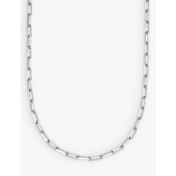 Womens Astley Clarke Celestial Square Link sterling silver chain necklace