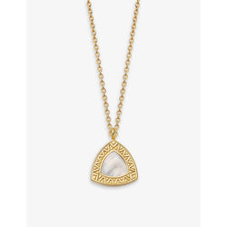 Womens Astley Clarke Polaris Trillion 18ct yellow gold-plated vermeil sterling-silver and pearl locket necklace