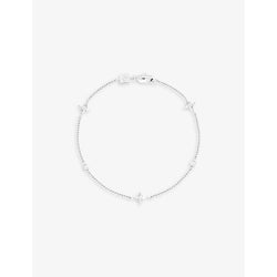 Astrid & Miyu Cosmic Star Charm rhodium-plated recycled sterling-silver and cubic zirconia bracelet | LYBSTORE