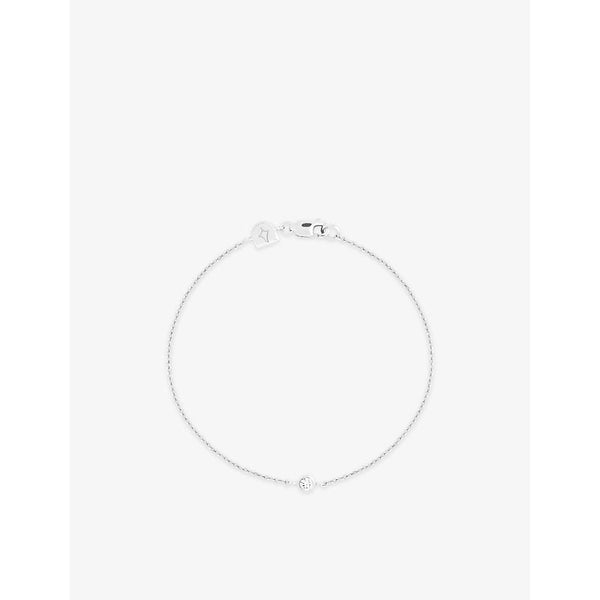 Womens Astrid & Miyu Essential rhodium-plated recycled sterling-silver and zirconia charm bracelet