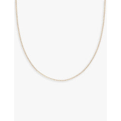 Astrid & Miyu Tennis 18ct yellow gold-plated recycled-sterling silver and cubic zirconia necklace | LYBSTORE