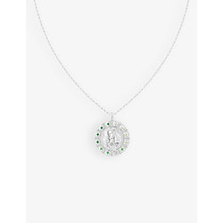 Womens Astrid & Miyu Virgo Bold Zodiac plated recycled 925 sterling-silver necklace