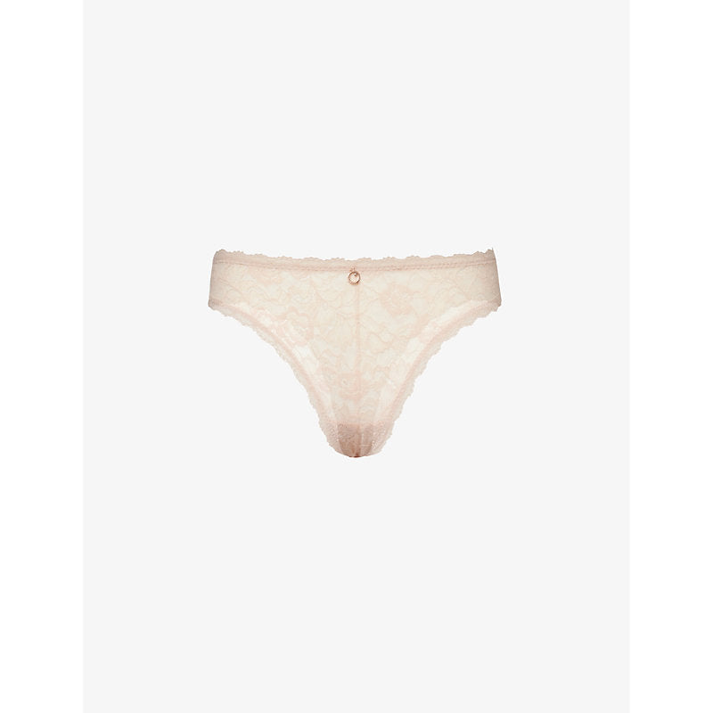 Womens Aubade Rosessence mid-rise stretch-lace tanga briefs