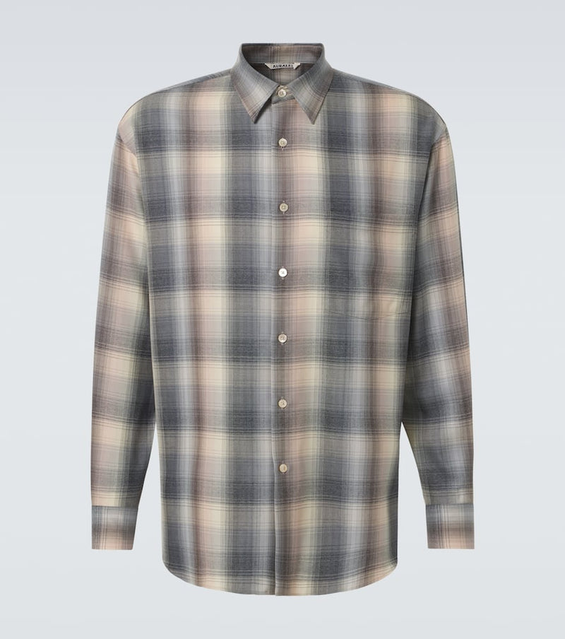 Auralee Checked wool shirt