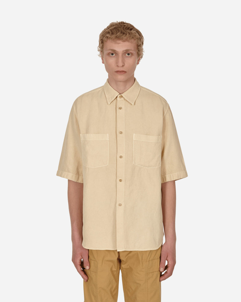 AURALEE Washi Duck Canvas Shortsleeve Shirt Beige