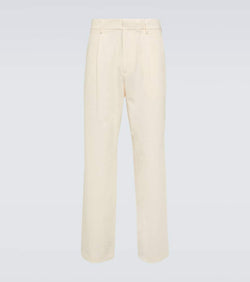 Auralee Cotton and silk straight pants