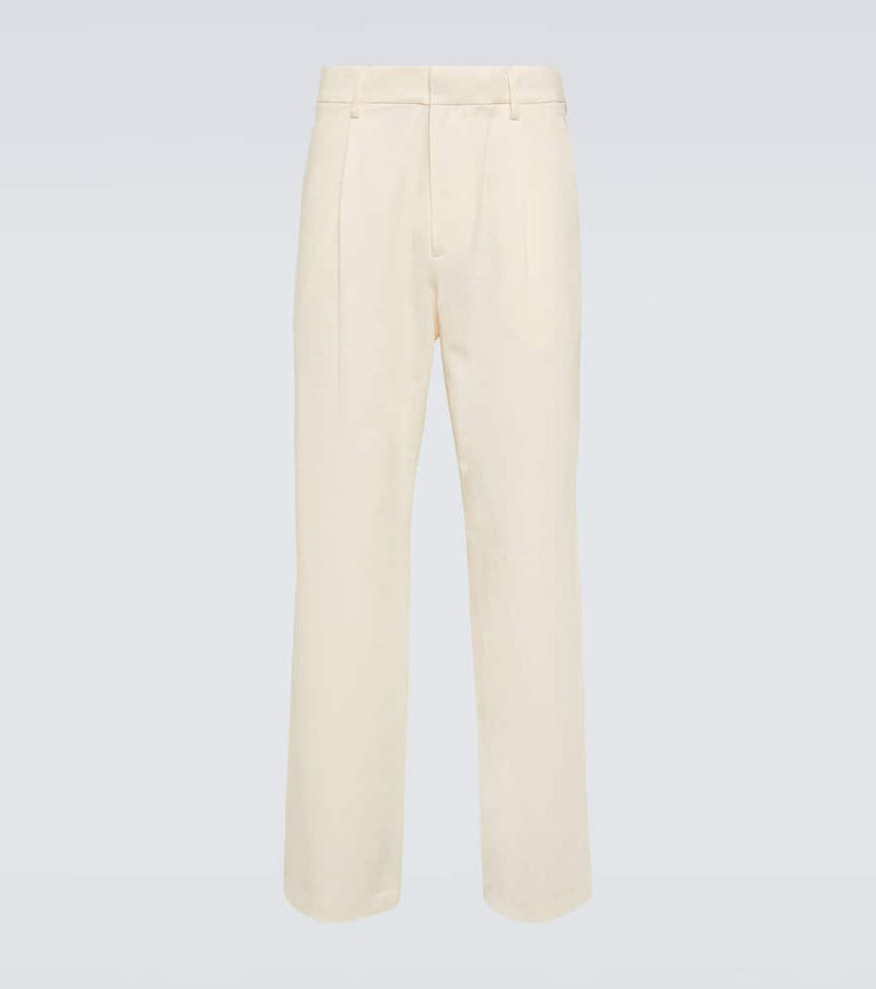 Auralee Cotton and silk straight pants