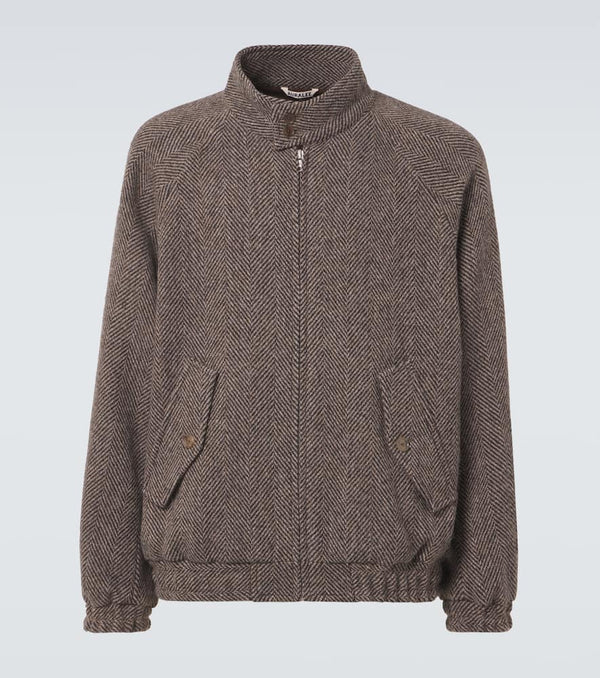 Auralee Herringbone wool tweed blouson