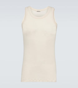 Auralee Ribbed-knit cotton tank top