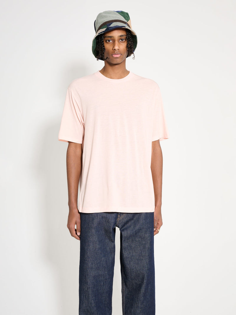 Auralee Super Soft Wool Jersey Tee Light Pink