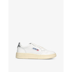 Womens Autry Medalist brand-embroidered leather low-top trainers