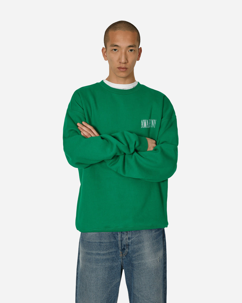 Awake NY Logo Crewneck Sweatshirt Green