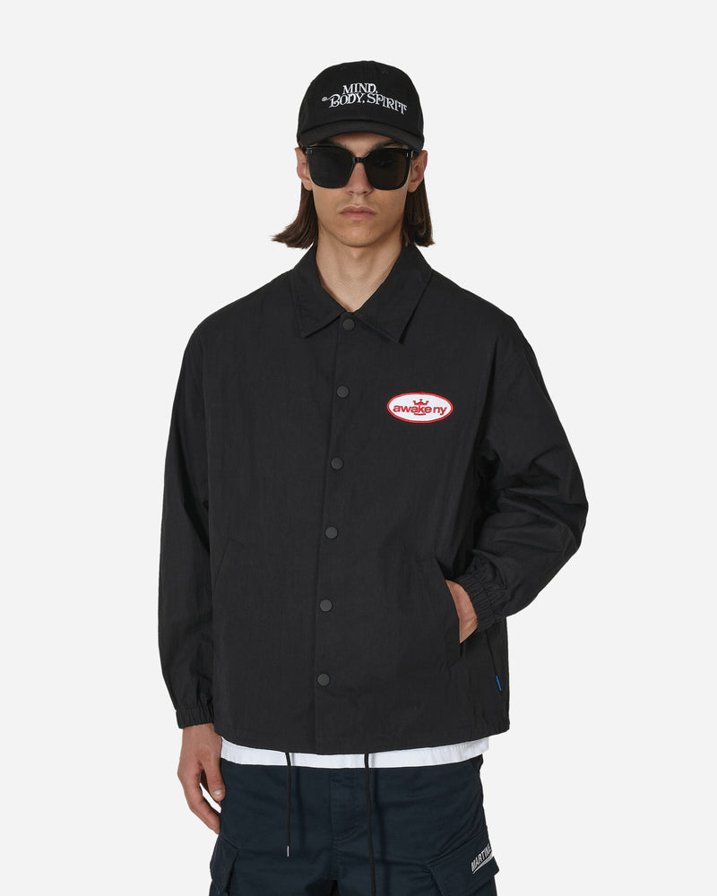 Awake NY King Logo Twill Coaches Jacket Charcoal