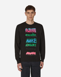 Awake NY Stefan Meier Printed Longsleeve T-Shirt Black