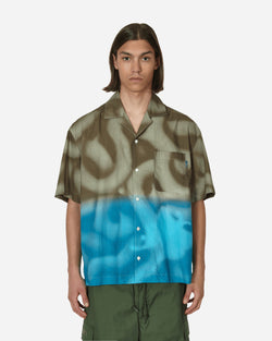 Awake NY Mundo Dip Dyed Camp Shirt Brown / Blue