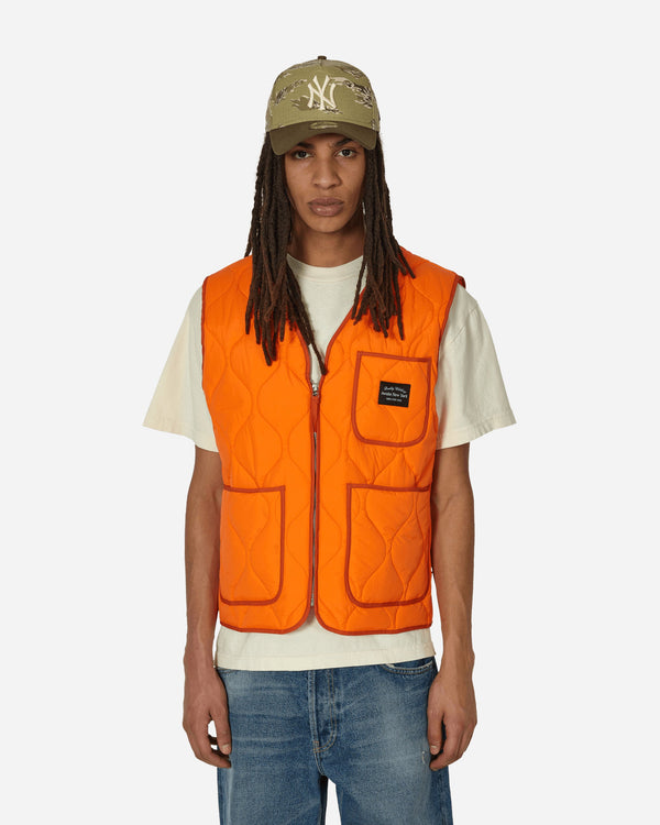 Awake NY Quilted Nylon Shell Vest Orange